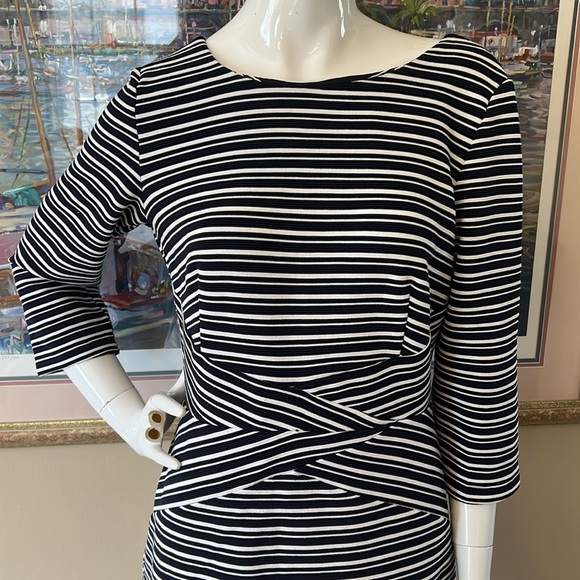 NAVY/WHITE DRESS - Picture 1 of 5